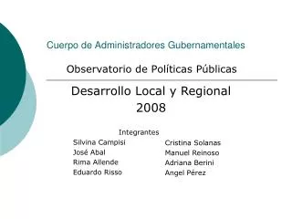cuerpo de administradores gubernamentales