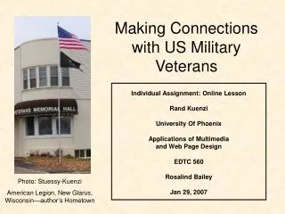 Making Connections with US Military Veterans
