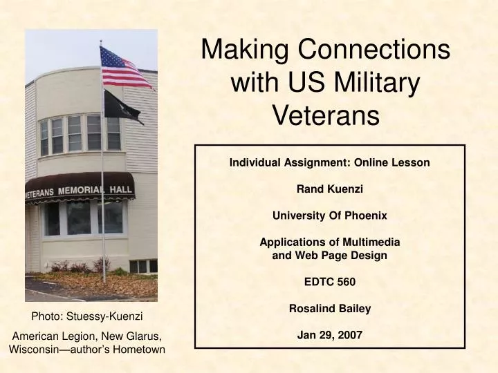 making connections with us military veterans