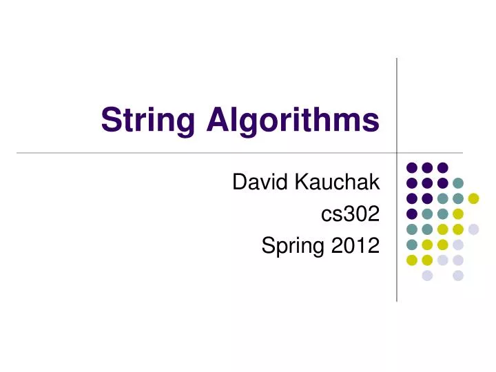 string algorithms