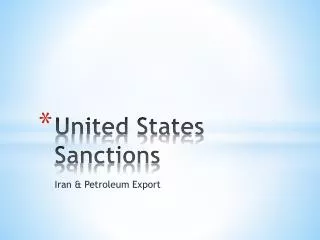 United States Sanctions