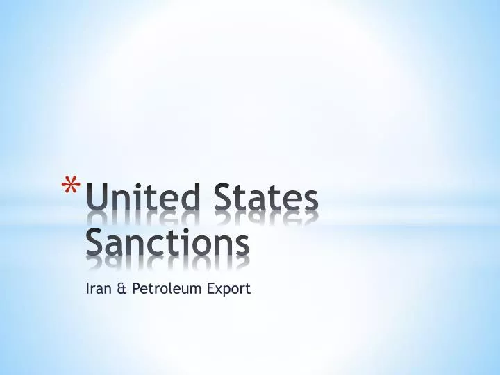 united states sanctions