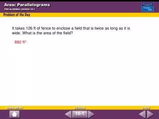 Area: Parallelograms