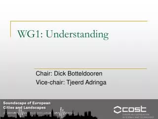 WG1: Understanding
