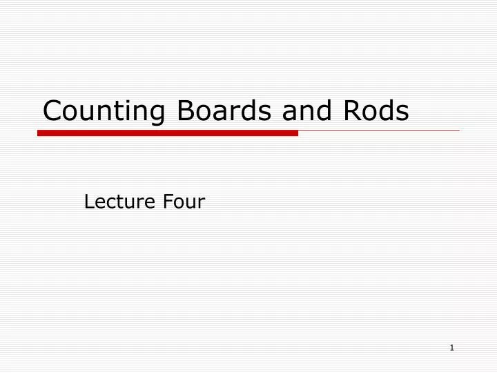 counting boards and rods