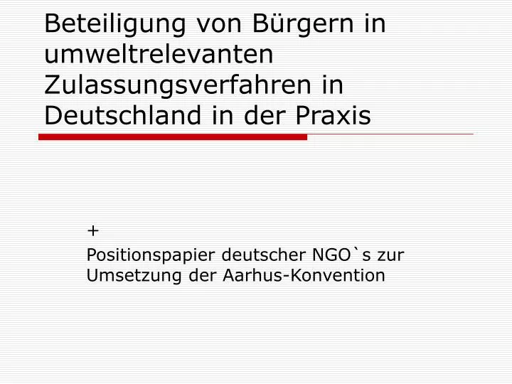 beteiligung von b rgern in umweltrelevanten zulassungsverfahren in deutschland in der praxis