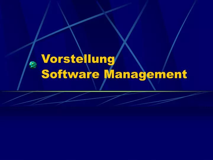 vorstellung software management