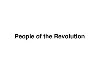 People of the Revolution