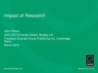 Impact of Research