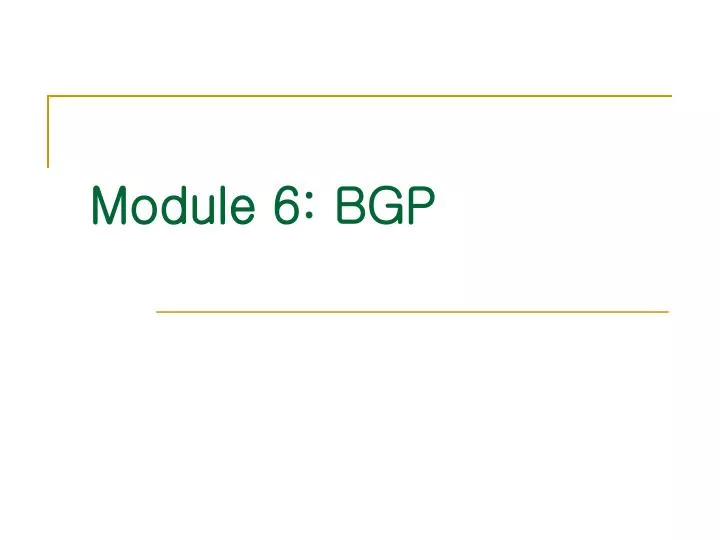 module 6 bgp