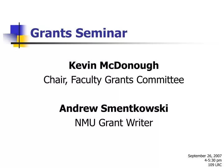 grants seminar