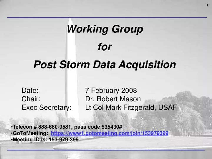 date 7 february 2008 chair dr robert mason exec secretary lt col mark fitzgerald usaf