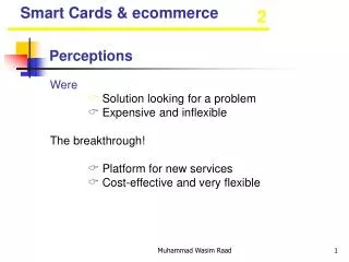 Smart Cards &amp; ecommerce
