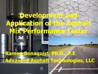 Development and Application of the Asphalt Mix Performance Tester