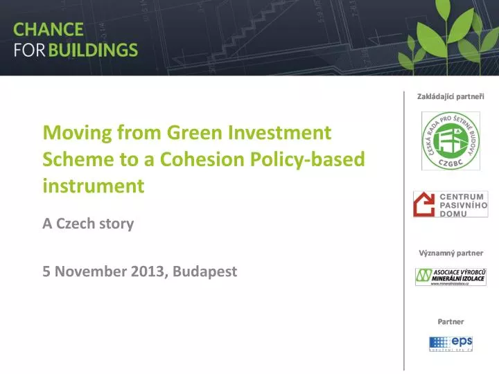 moving from green investment scheme to a cohesion policy based instrument