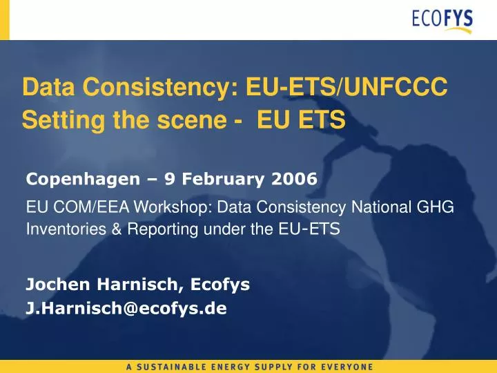 data consistency eu ets unfccc setting the scene eu ets