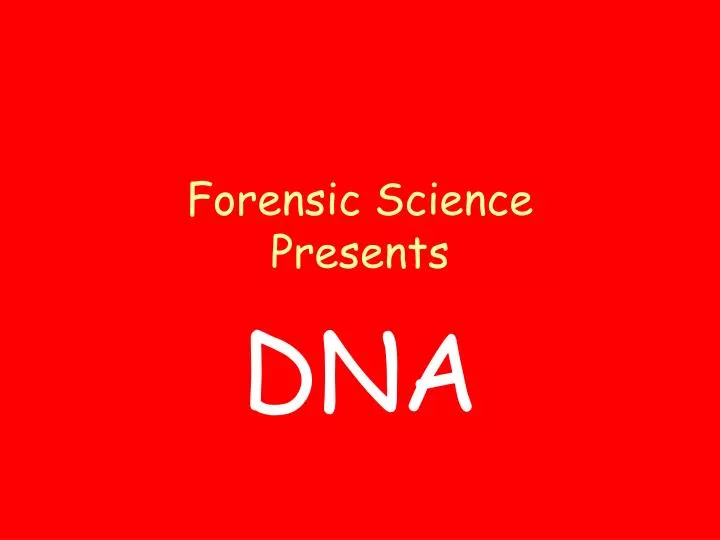 forensic science presents
