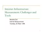 Internet Infrastructure Measurement: Challenges and Tools - slide 1