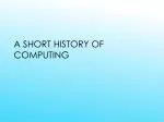 A Short History of Computing - slide 1