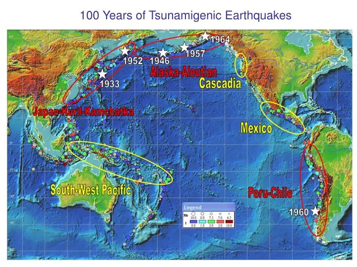 100 years of tsunamigenic earthquakes