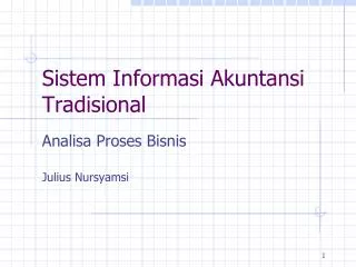 sistem informasi akuntansi tradisional