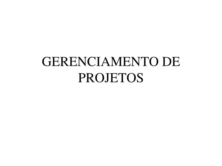 gerenciamento de projetos