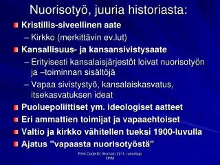 nuorisoty juuria historiasta