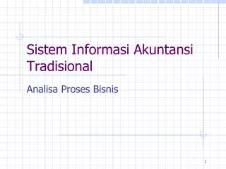 sistem informasi akuntansi tradisional
