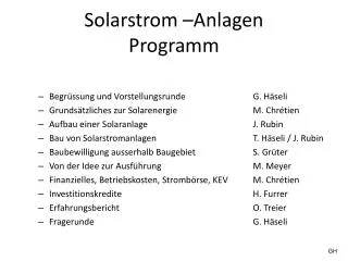 solarstrom anlagen programm