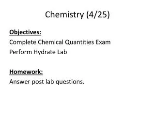 Chemistry (4/25)