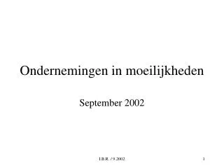 ondernemingen in moeilijkheden