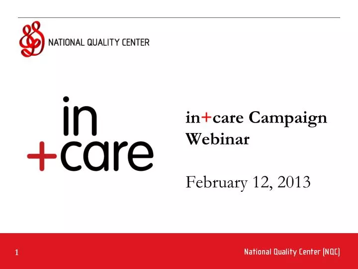 in care campaign webinar february 12 2013