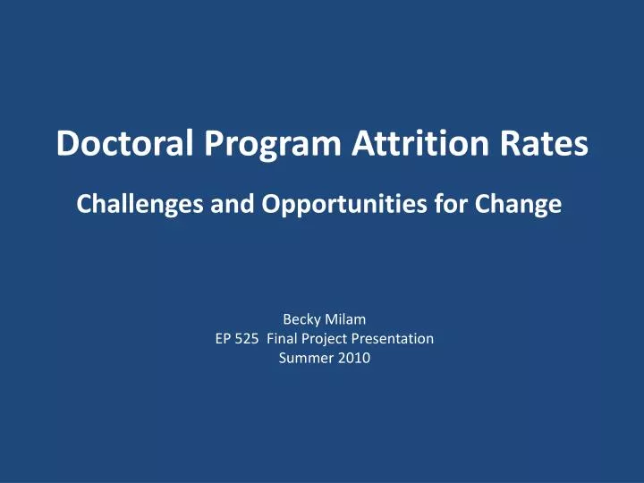 doctoral program attrition rates