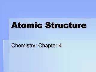 Atomic Structure