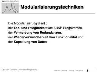 modularisierungstechniken