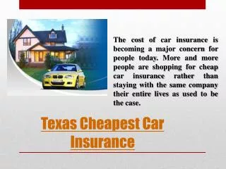 Texas Cheapest Car Insurance