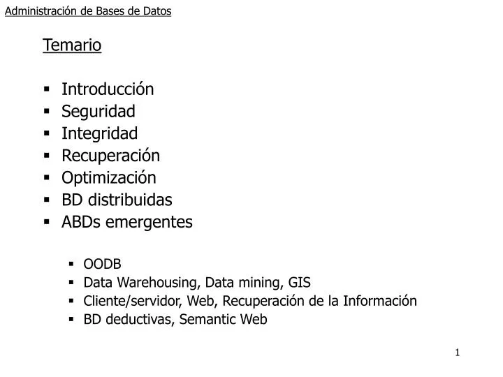 administraci n de bases de datos