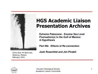 HGS Academic Liaison Presentation Archives