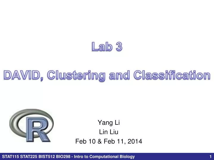lab 3 david clustering and classification