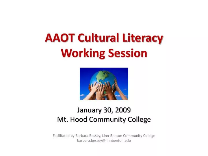 aaot cultural literacy working session