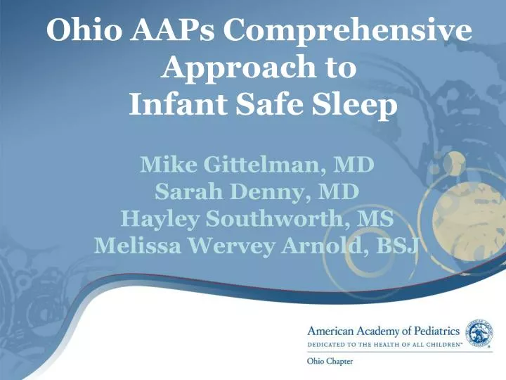 ohio aaps comprehensive approach to infant safe sleep
