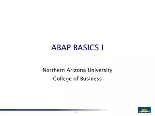 ABAP BASICS I