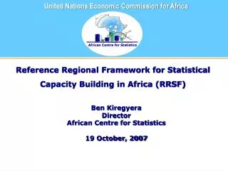 Reference Regional Framework for Statistical Capacity Building in Africa (RRSF)