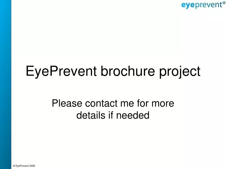 eyeprevent brochure project