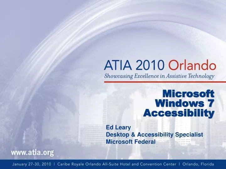 microsoft windows 7 accessibility