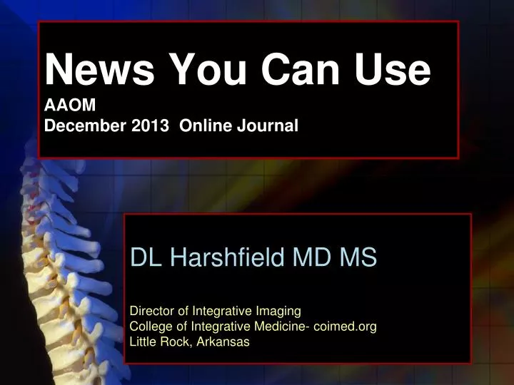 news you can use aaom december 2013 online journal