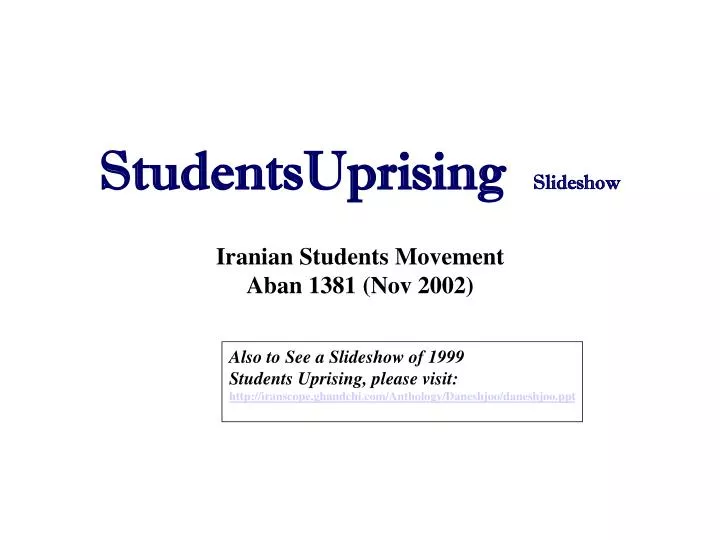 studentsuprising slideshow