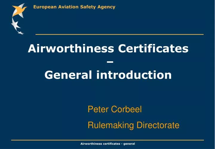 airworthiness certificates general introduction