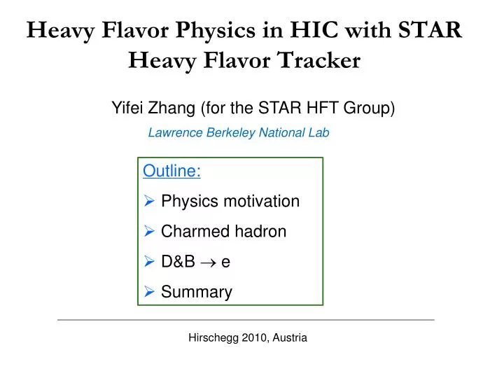 heavy flavor physics in hic with star heavy flavor tracker