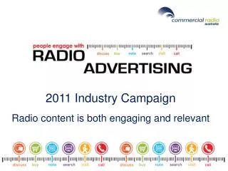 2011 Industry Campaign Radio content is both engaging and relevant